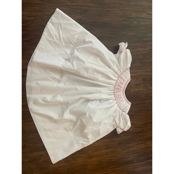 2t Caroline smocked white dress - Picture 1 of 4